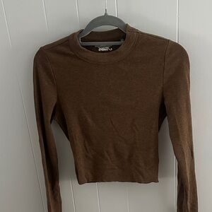 Kith Chocolate Long Sleeve Crop Top